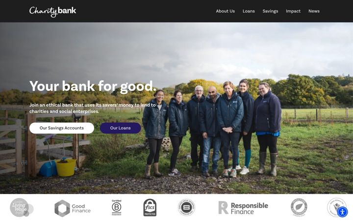 Screenshot of charitybank.org