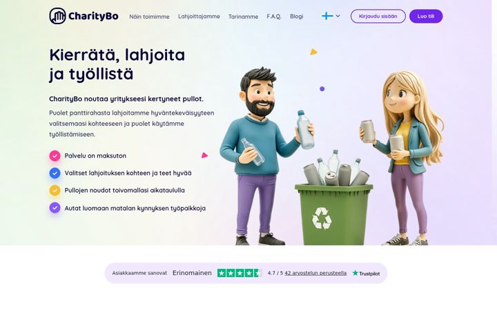 Screenshot di charitybo.fi