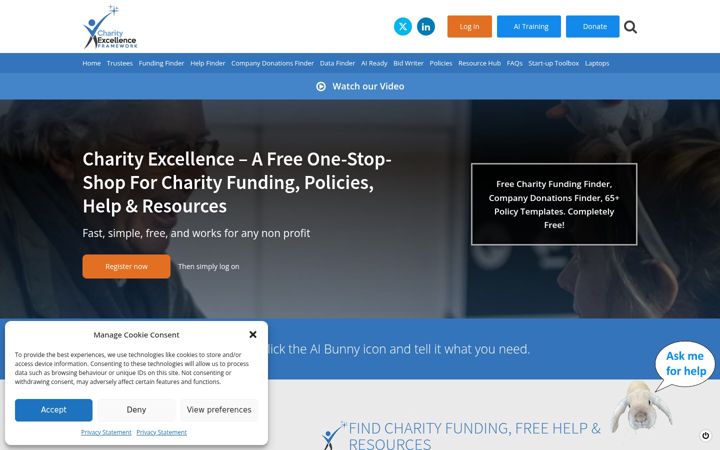 Screenshot ta' charityexcellence.co.uk