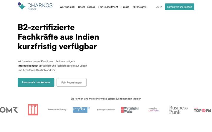Skærmbillede af charkos.eu