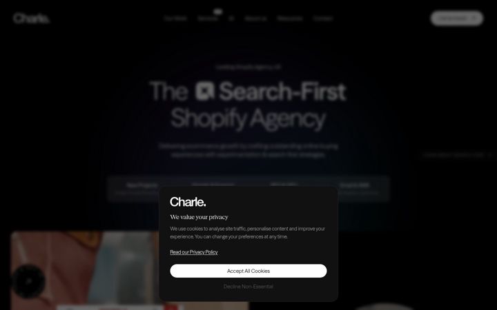 Screenshot ta' charle.co.uk