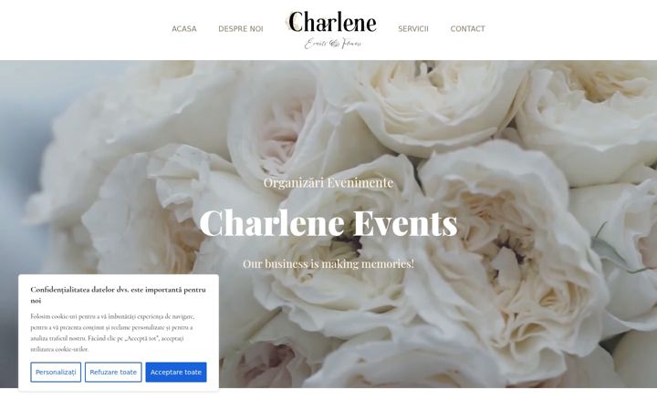 Ekrano kopija charleneevents.ro