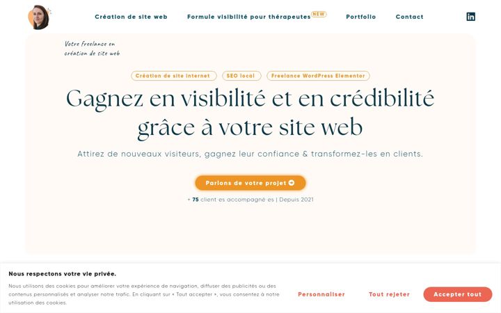 Screenshot of charlenezybala.com