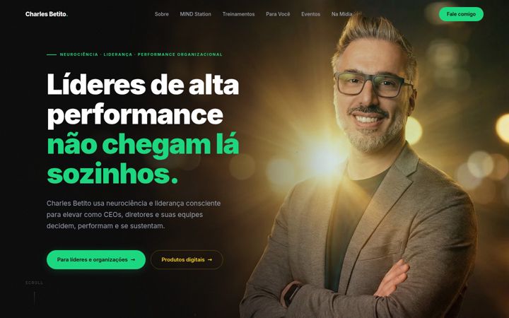 Captură de ecran a charlesbetito.com.br