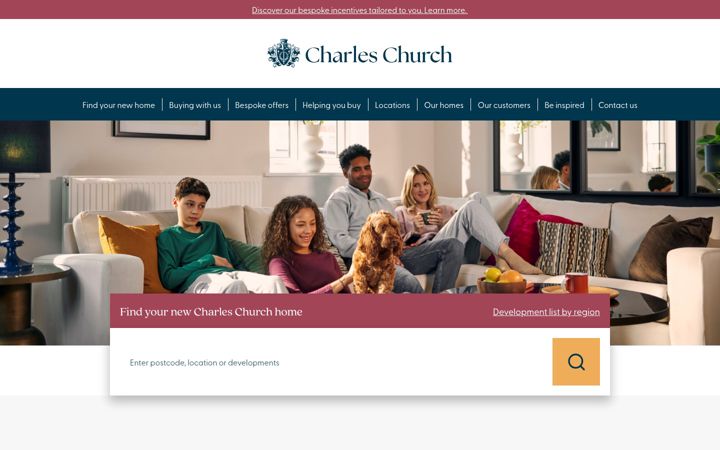 Screenshot of charleschurch.com