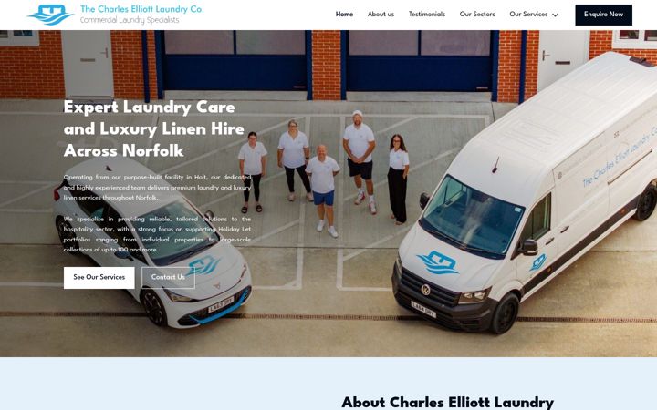 Ekrānuzņēmums no charleselliott-laundry.co.uk
