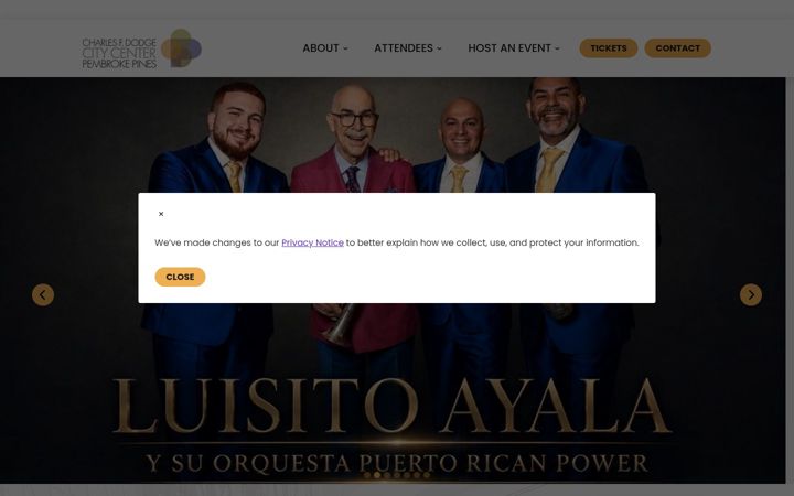 Screenshot of charlesfdodgecitycenter.com
