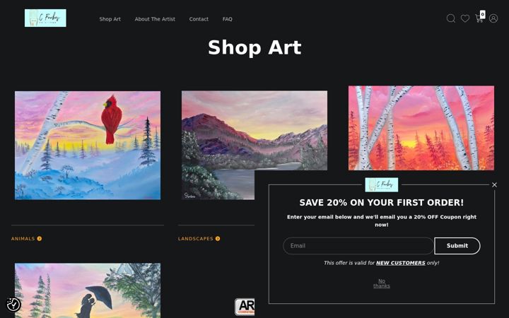 Screenshot of charlesforbesart.com