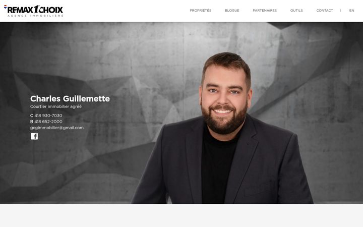 Screenshot of charlesguillemette.com