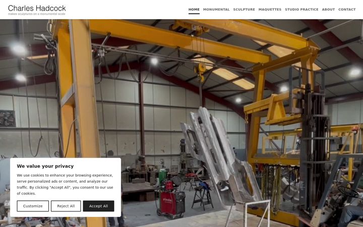 Screenshot of charleshadcock.com