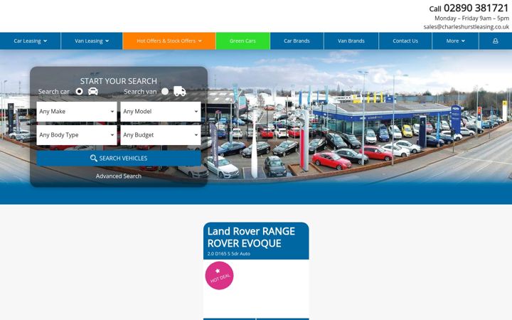Ekrānuzņēmums no charleshurstleasing.co.uk