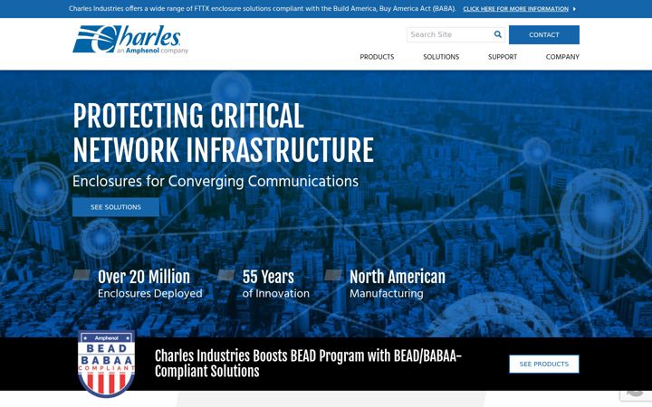 Screenshot of charlesindustries.com