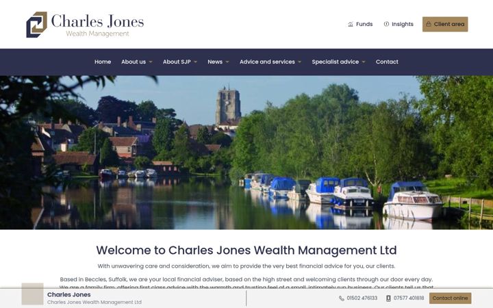 Ekrānuzņēmums no charlesjoneswealthmanagement.co.uk