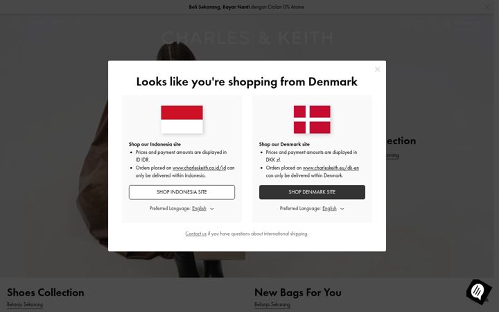 Screenshot of charleskeith.co.id