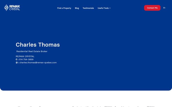 Captura de pantalla de charlesthomas.ca