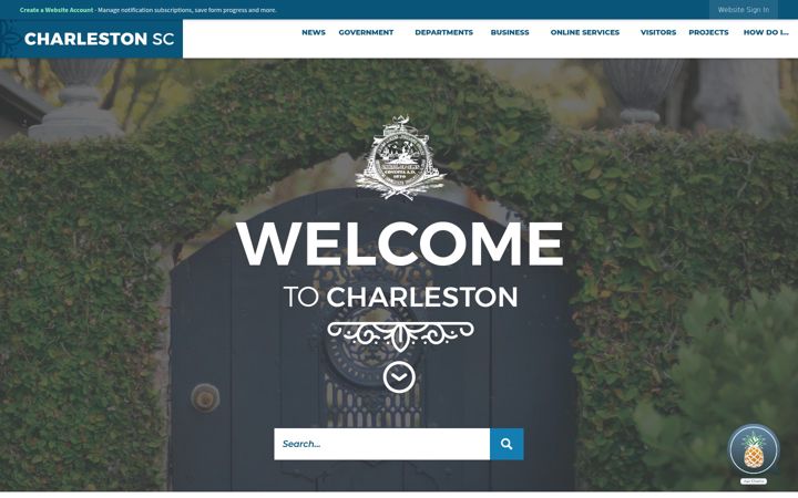 Screenshot of charleston-sc.gov