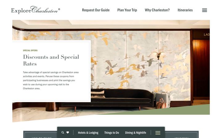 Screenshot of charlestoncruisepackages.com