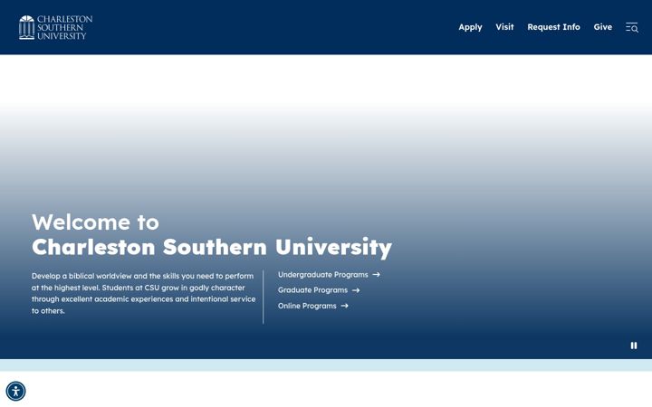 Screenshot of charlestonsouthern.edu