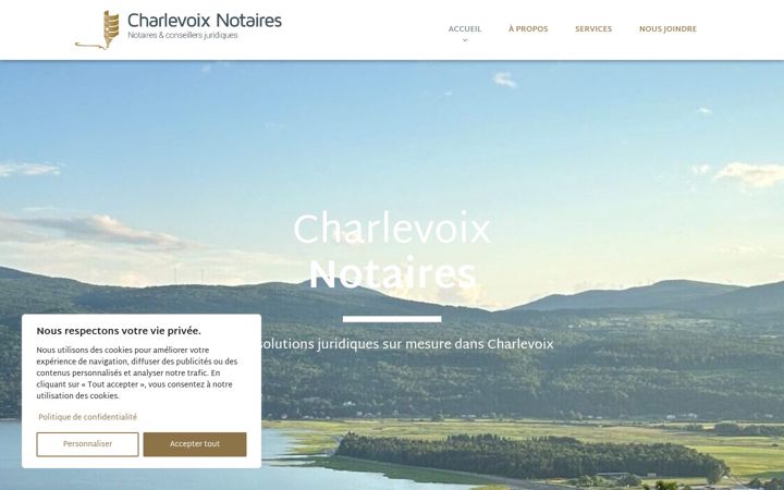 Skjermbilde av charlevoixnotaires.ca