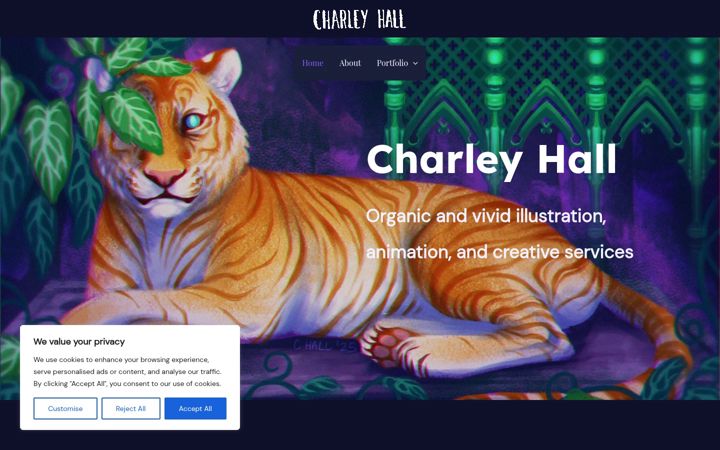 Screenshot of charleyhall.com