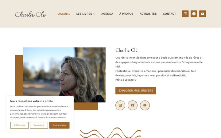 Skjámynd af charlie-cle.fr