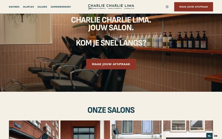 Screenshot di charliecharlielima.nl