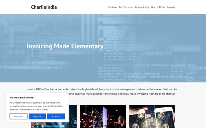 Screenshot of charlieindia.org