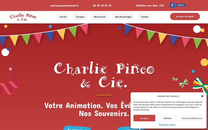 Screenshot of charliepinco-cie.com