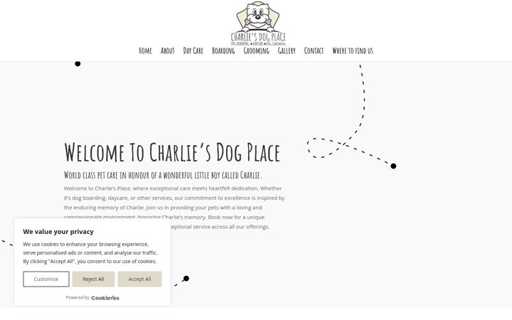 Screenshot ta' charliesdogplace.co.uk
