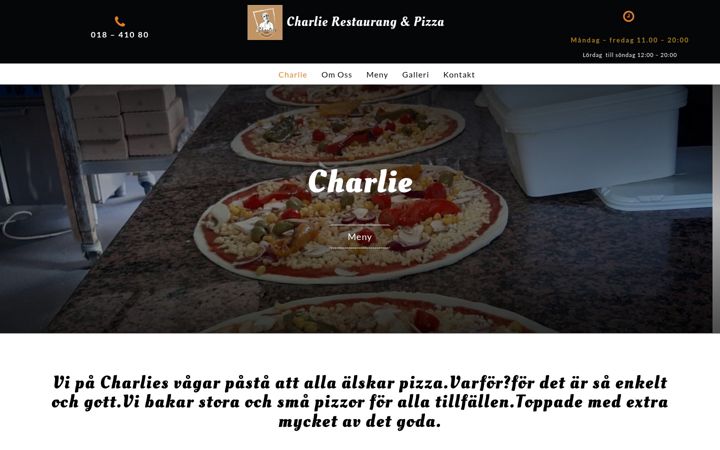 Screenshot di charliesfood.fi
