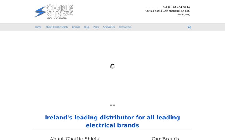 Snímek obrazovky charlieshiels.ie