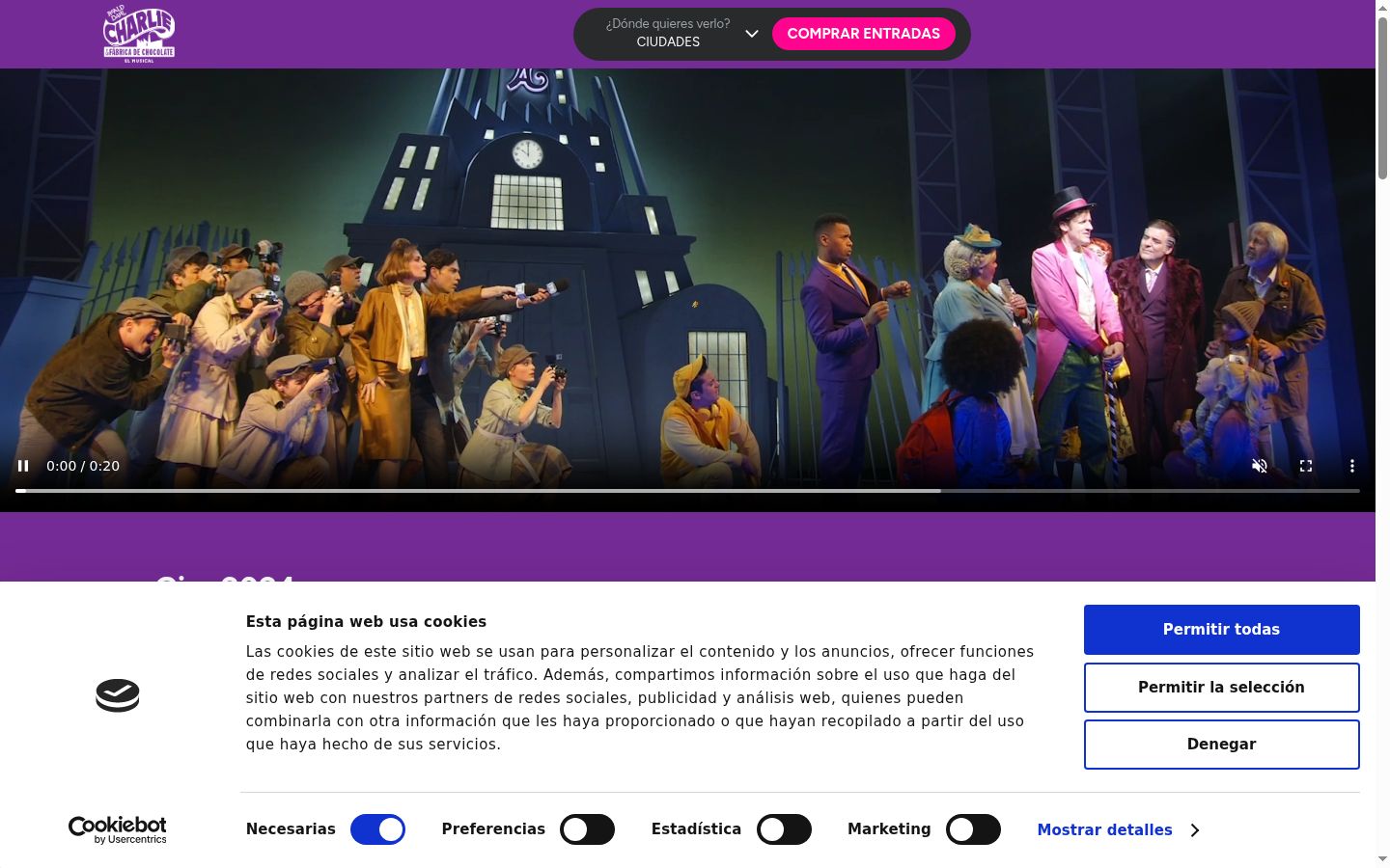 Screenshot del banner di consenso mostrato prima di qualsiasi interazione