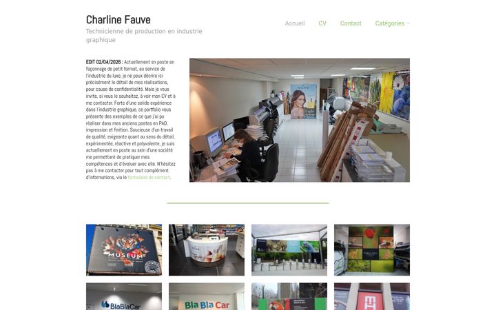 Snímek obrazovky charline-fauve.net
