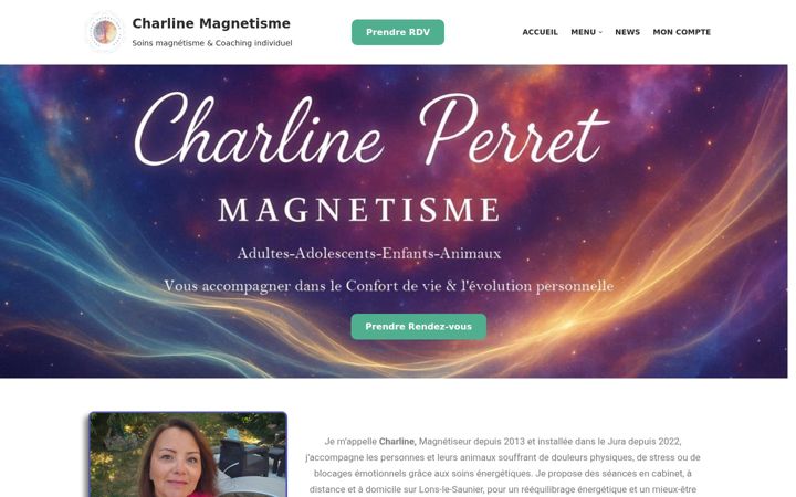 Skjámynd af charlinemagnetisme.fr