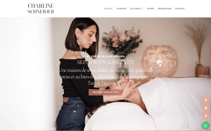 Screenshot of charlineschneider.com