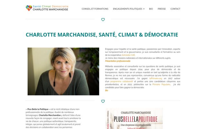 Skjámynd af charlotte-marchandise.fr