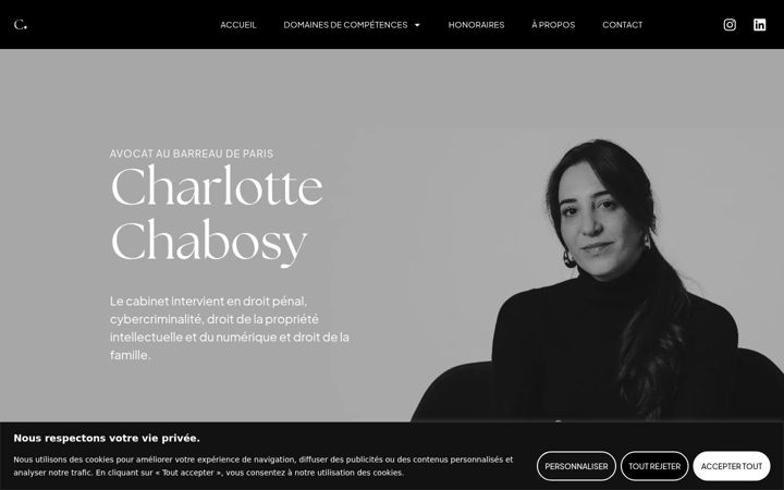 Skjámynd af charlottechabosy.fr