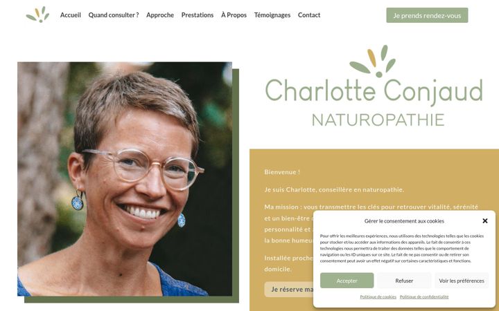 Skjámynd af charlotteconjaud-naturopathie.fr