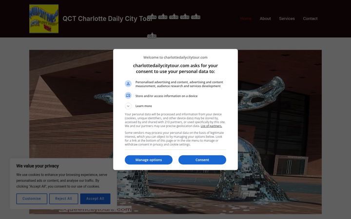 Screenshot of charlottedailycitytour.com