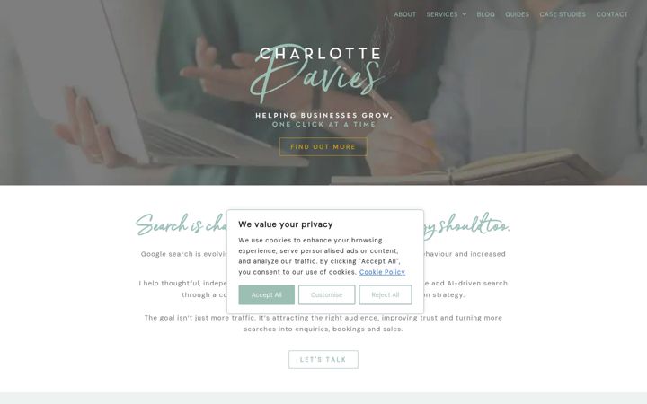 Screenshot of charlottedavies.com