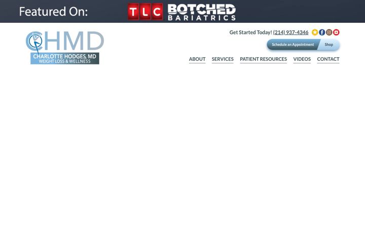 Screenshot of charlottehodgesmd.com