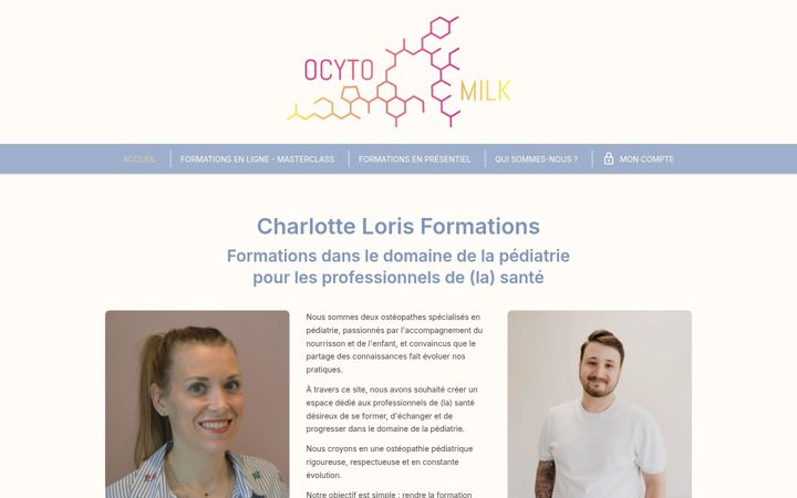 Skjámynd af charlottelorisformations.fr