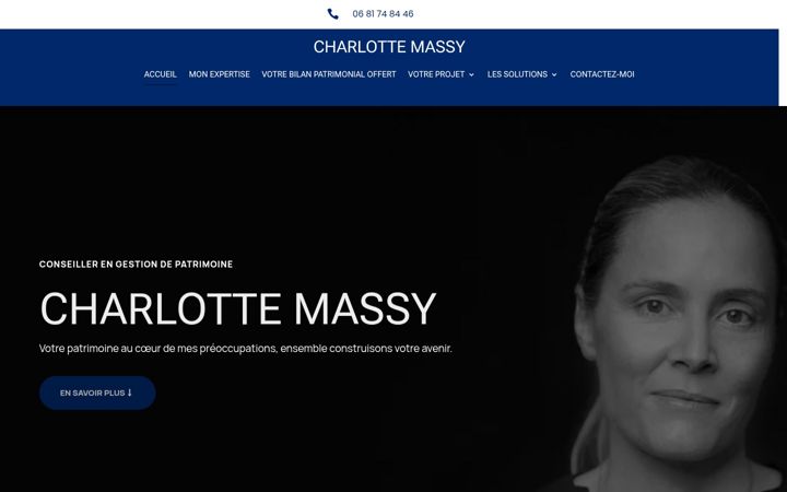 Skjámynd af charlottemassy.fr
