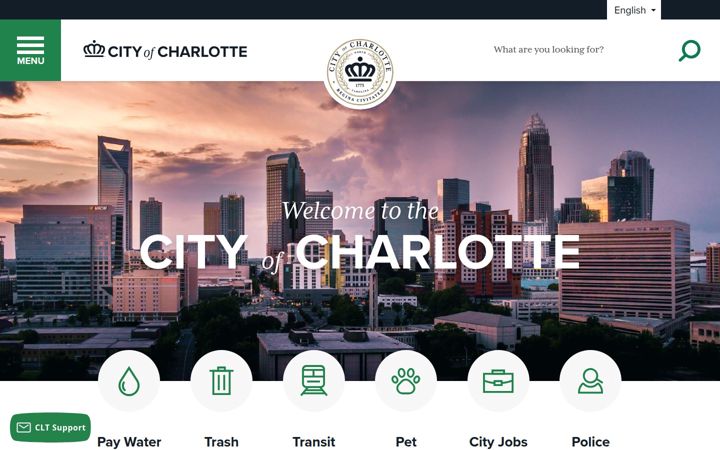 Screenshot of charlottenc.gov