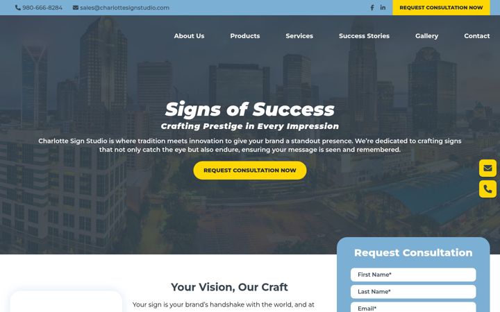 Screenshot of charlottesignstudio.com