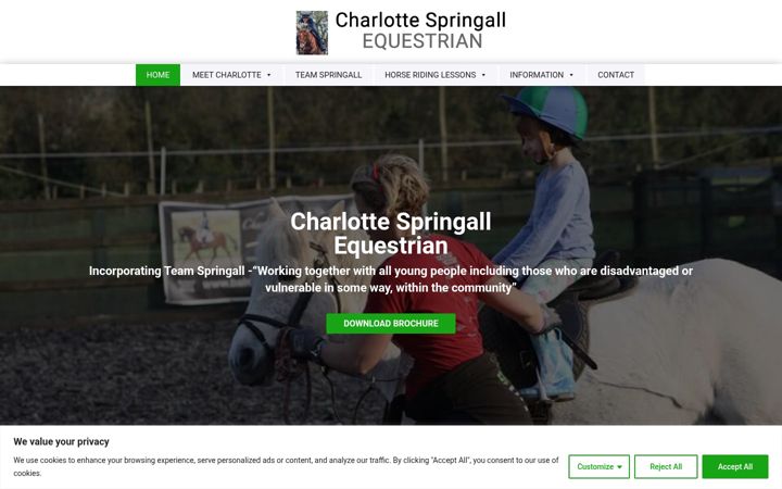 Screenshot of charlottespringall.com