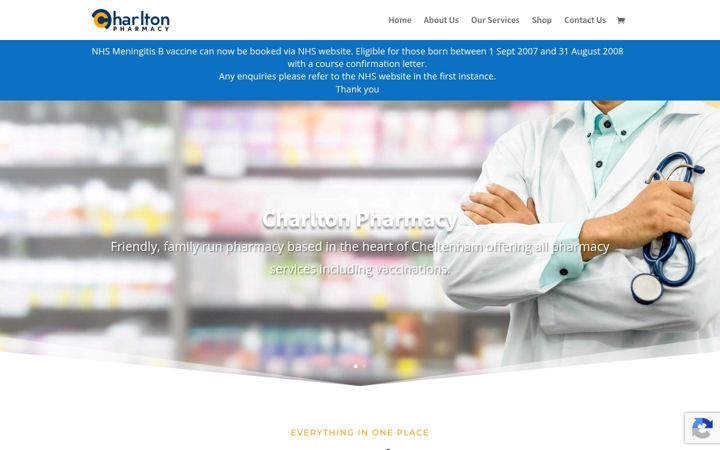 Screenshot of charltonpharmacycheltenham.com