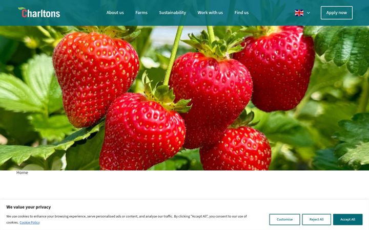 Snímek obrazovky charltonsfarms.co.uk