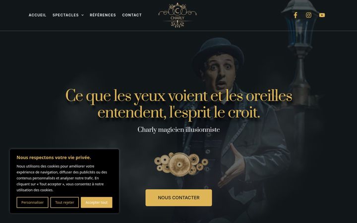 Skjámynd af charly-magicien-illusionniste.fr