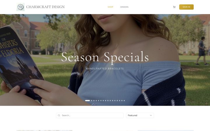 Screenshot of charmcraftdesign.com
